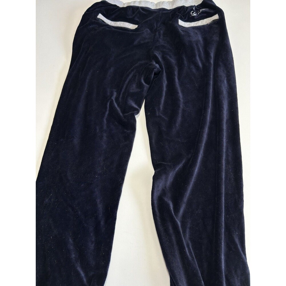 Post Game Blue Velour Joggers Size Large Zip Ankle Drawstring Pants *READ - Picture 9 of 16